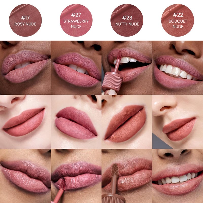 Peripera Ink the Velvet Lip Tint - High Pigment Color, Longwear, Weightless, Not Animal Tested, Gluten-Free, Paraben-Free (027 STRAWBERRY NUDE) - Image 5